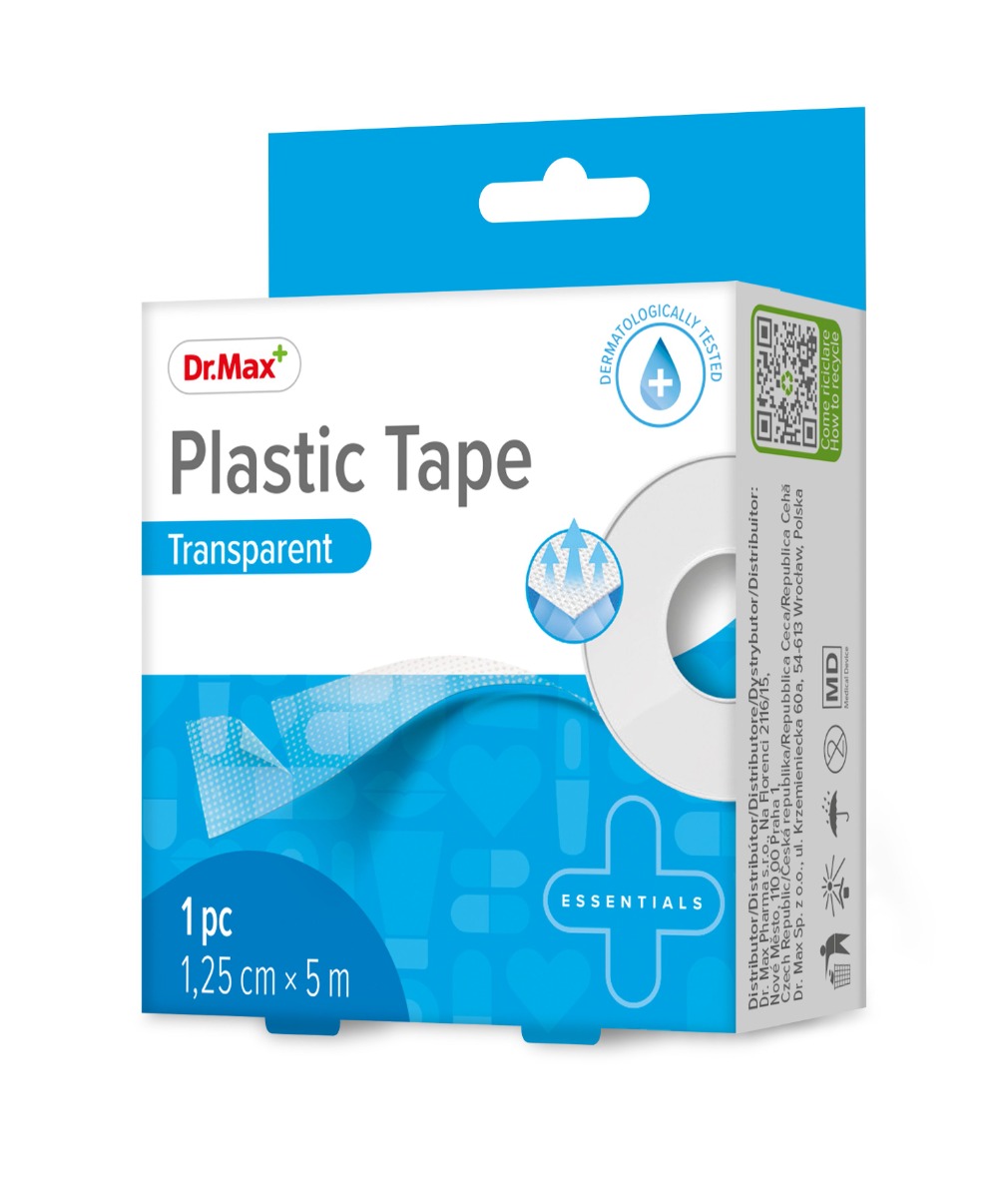 Dr. Max Plastic Tape Transparent 1,25 cm x 5 m 1 ks