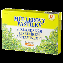 DR. MÜLLER Müllerovy pastilky s islandským lišejníkem a vitaminem C 12 pastilek ZP