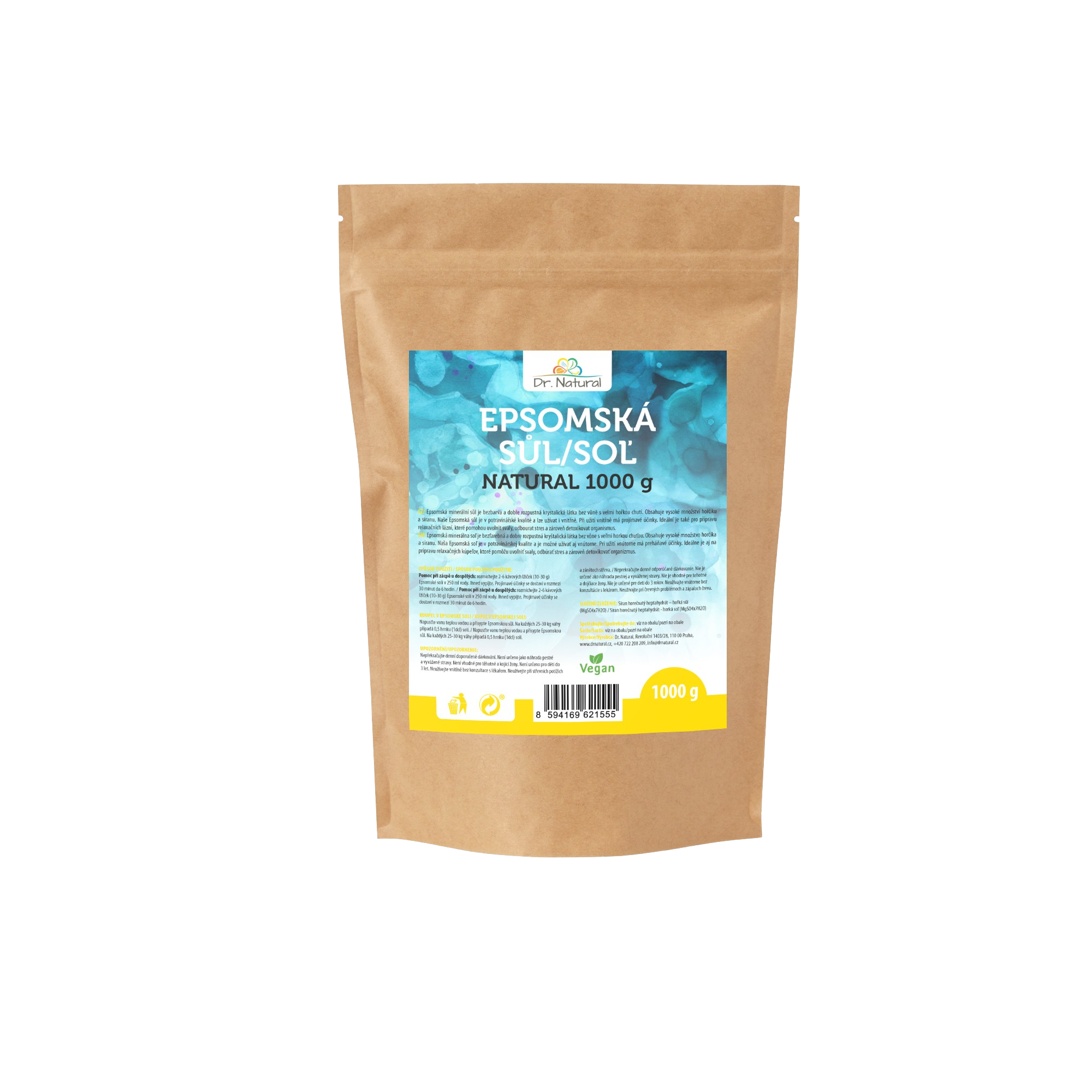 DR.NATURAL Epsomská sůl Natural 1000 g