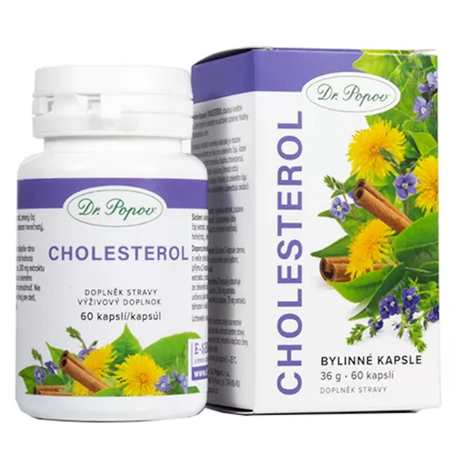 DR.POPOV Bylinné kapsle Cholesterol 60 kapslí