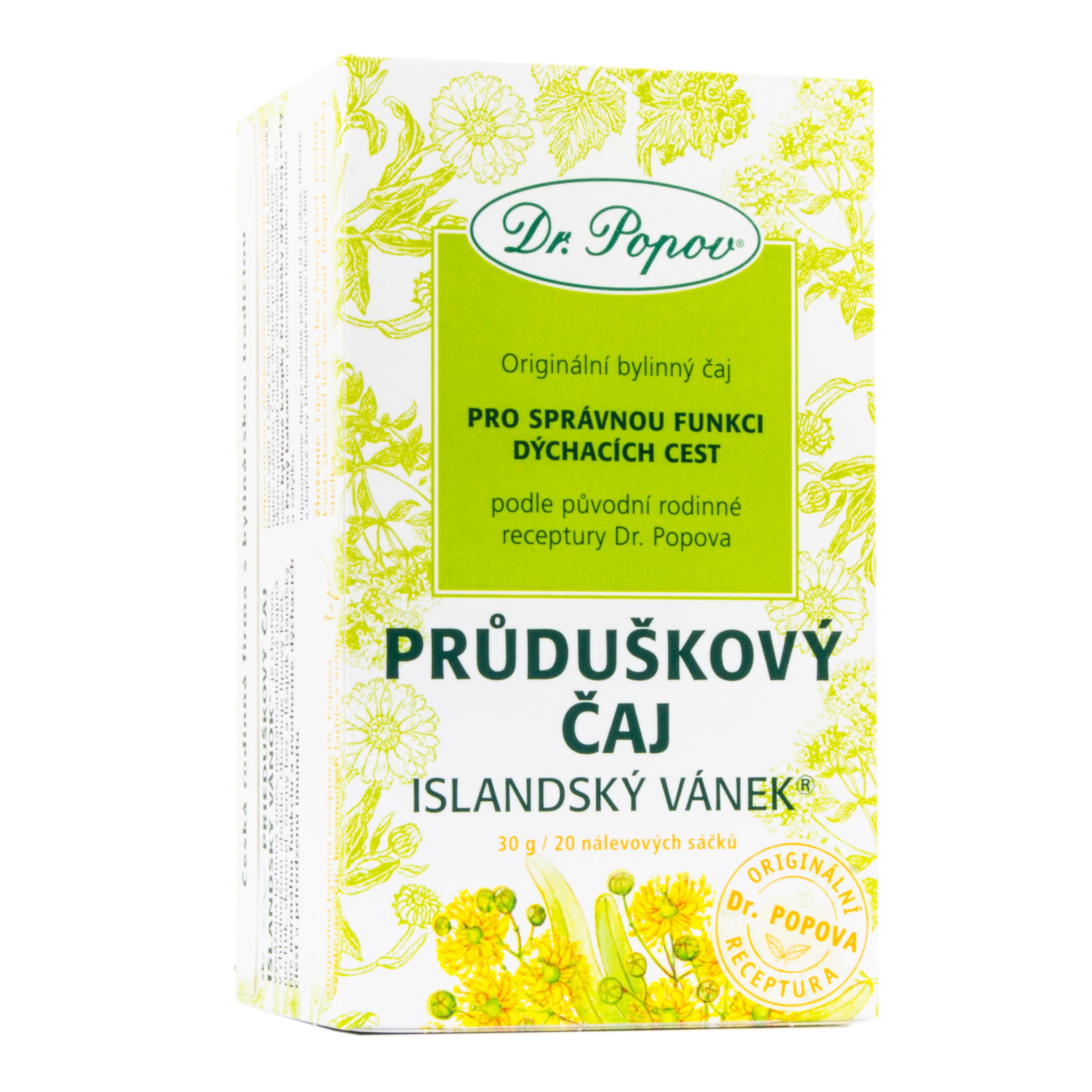 Dr. Popov Islandský vánek bylinný čaj porcovaný 20x1,5 g