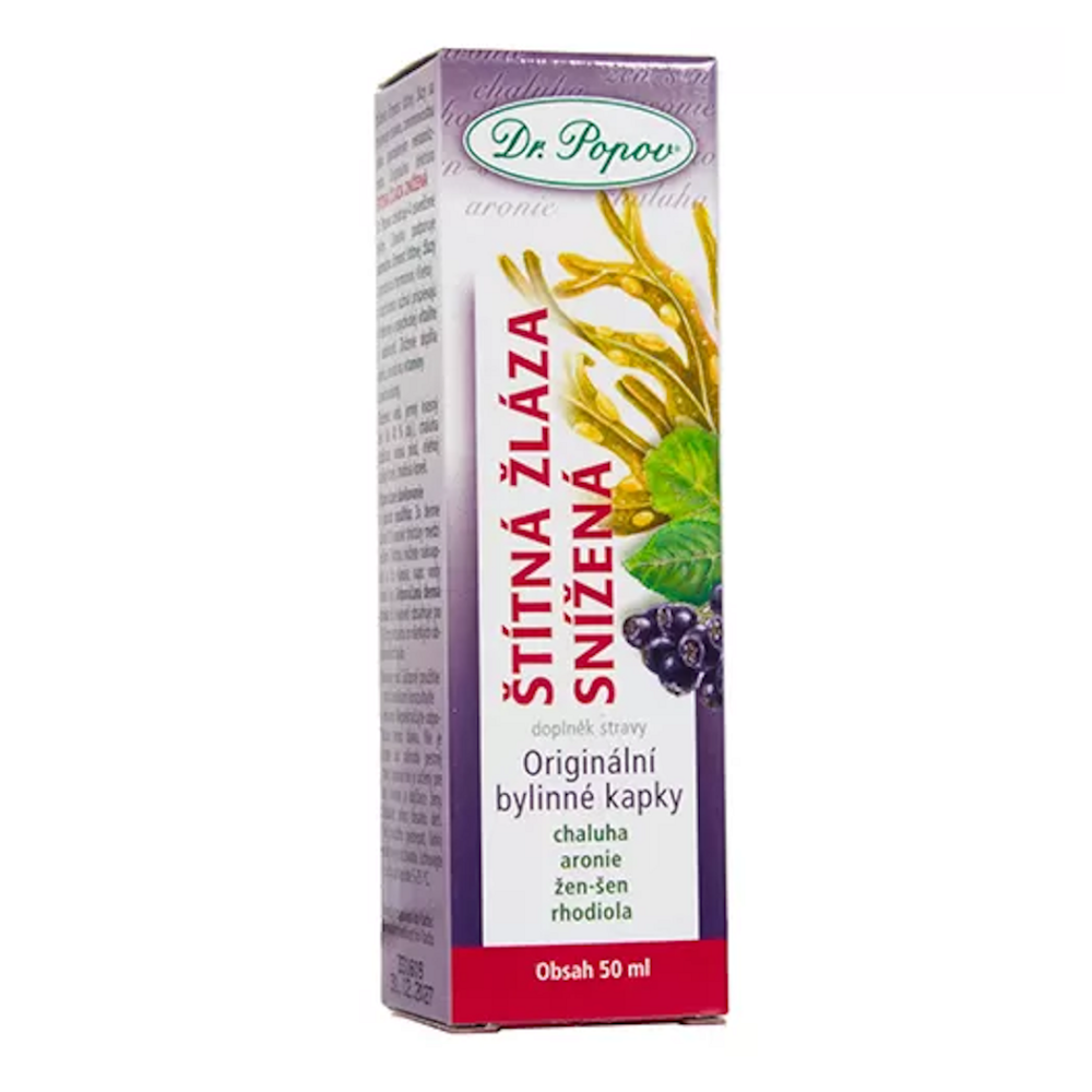 DR.POPOV Kapky bylinné Štítná žláza snížená 50 ml