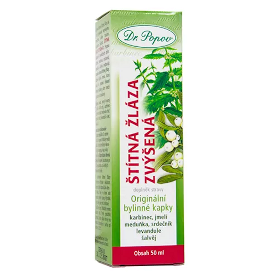 DR.POPOV Kapky bylinné Štítná žláza zvýšená 50 ml