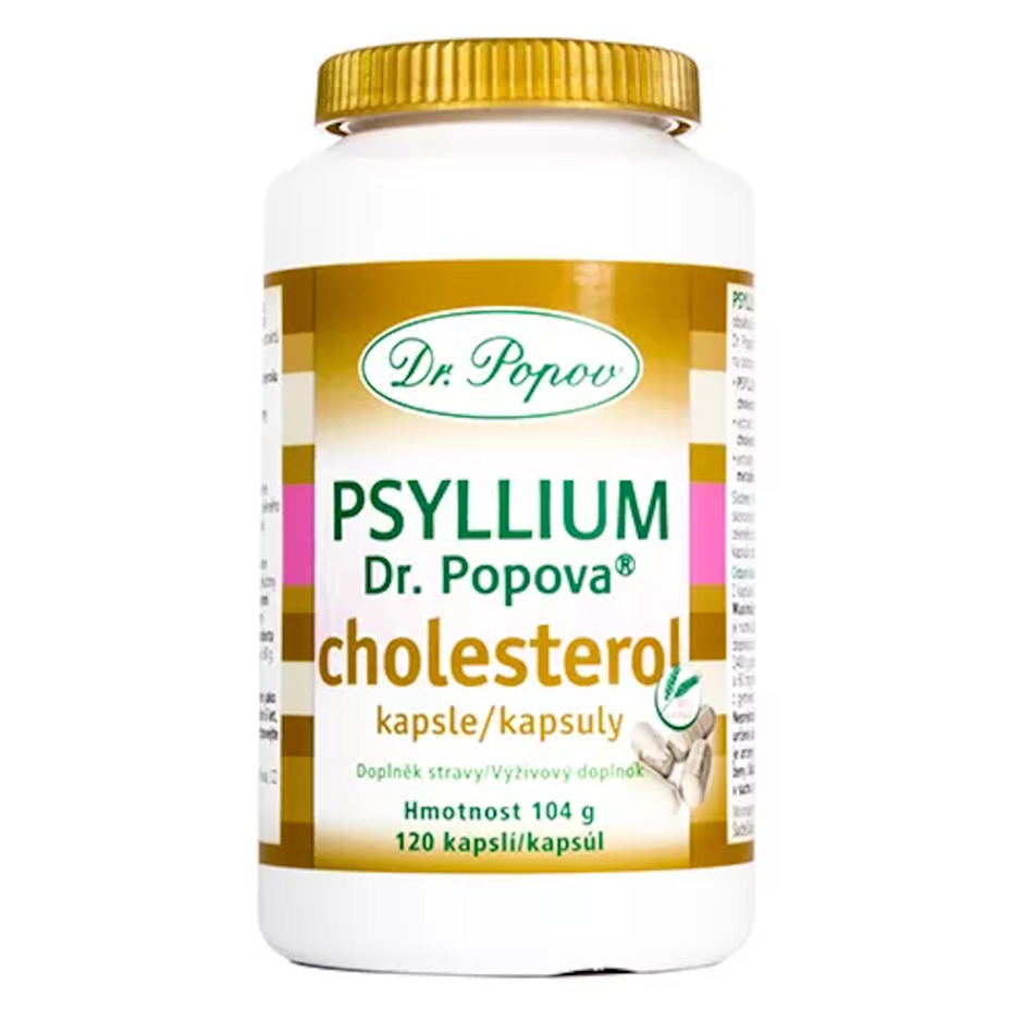 DR.POPOV Psyllium Cholesterol 120 kapslí