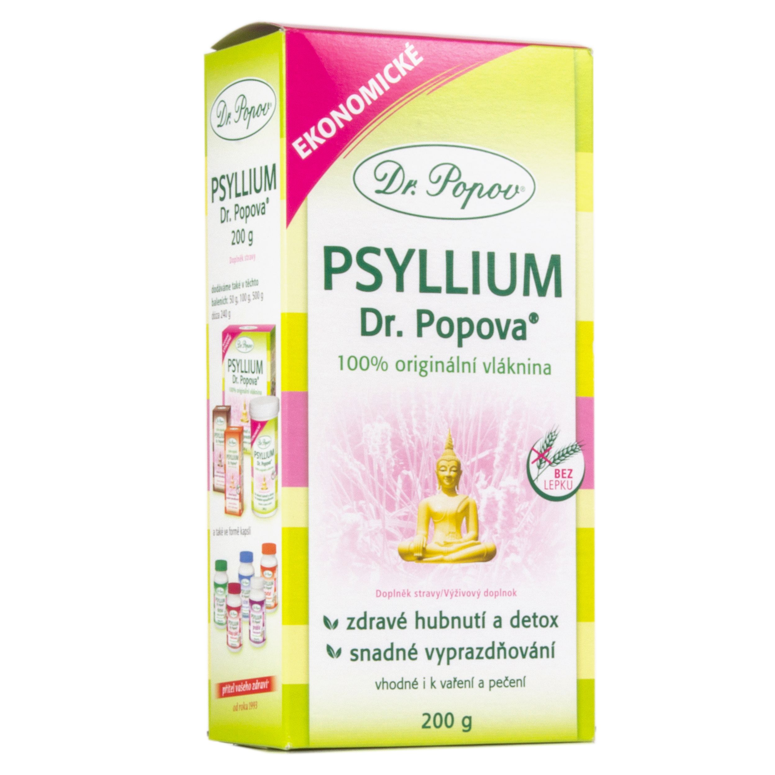 Dr. Popov Psyllium indická rozpustná vláknina 200 g