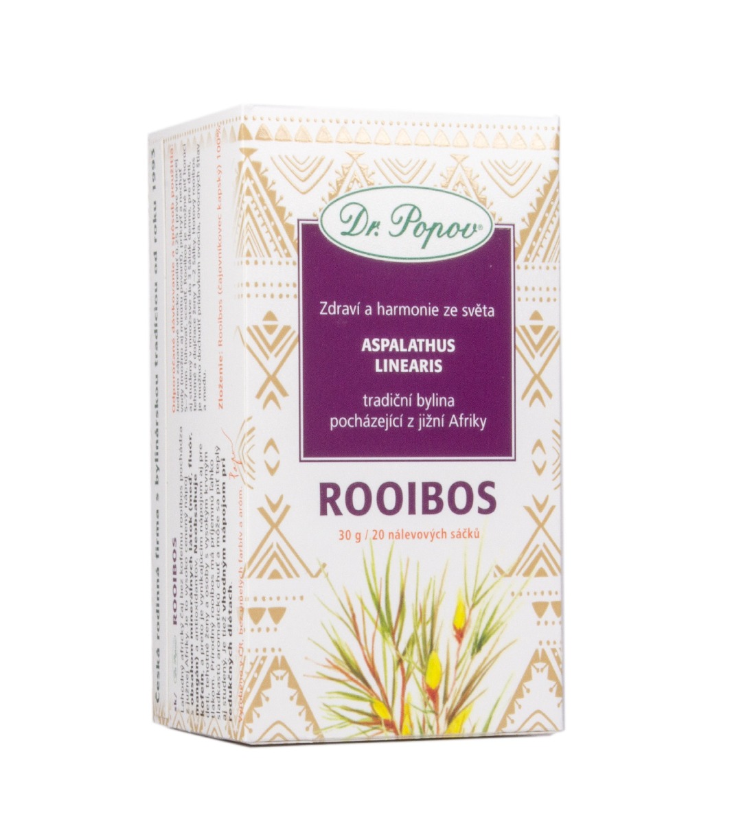 Dr. Popov Rooibos porcovaný čaj 20x1,5 g