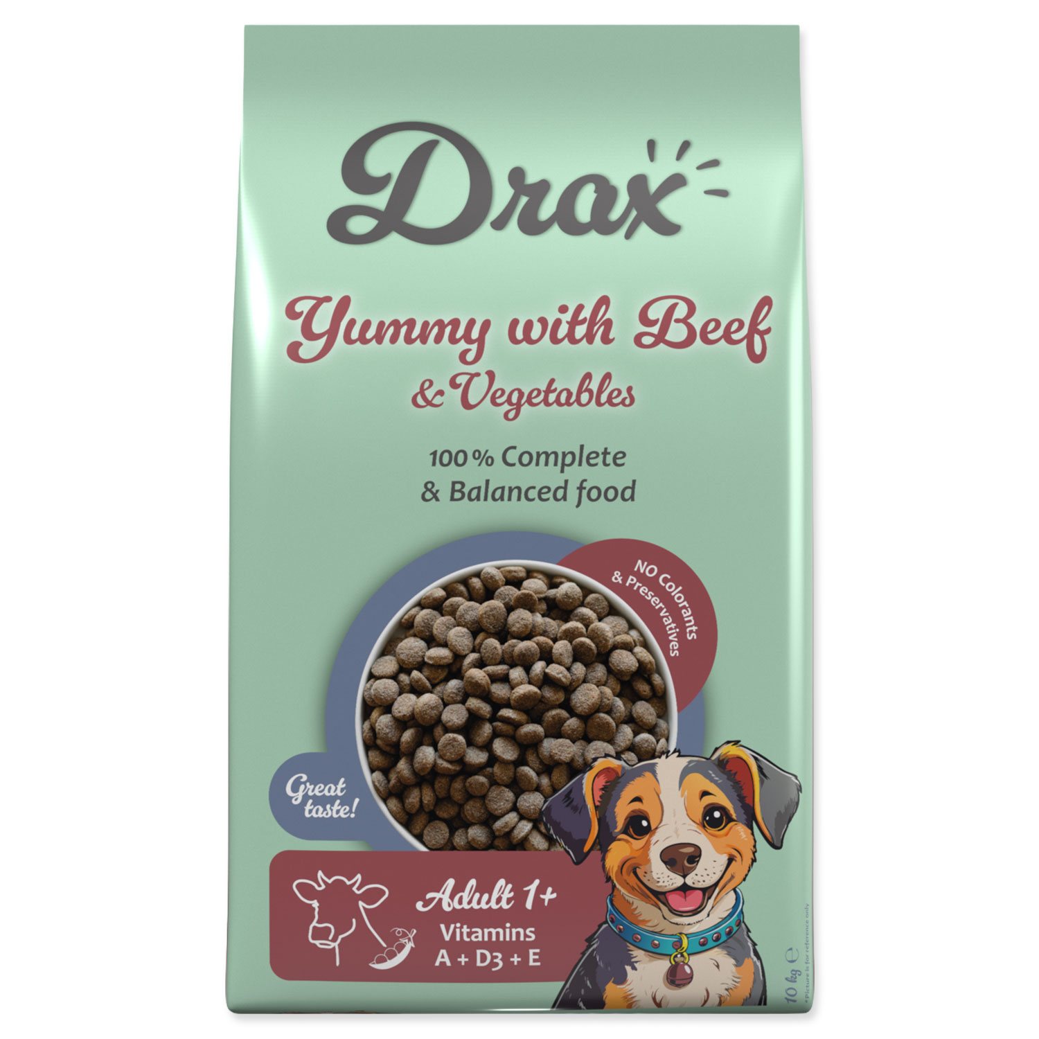 Drax Krmivo Adult s hovězím a se zeleninou 10kg