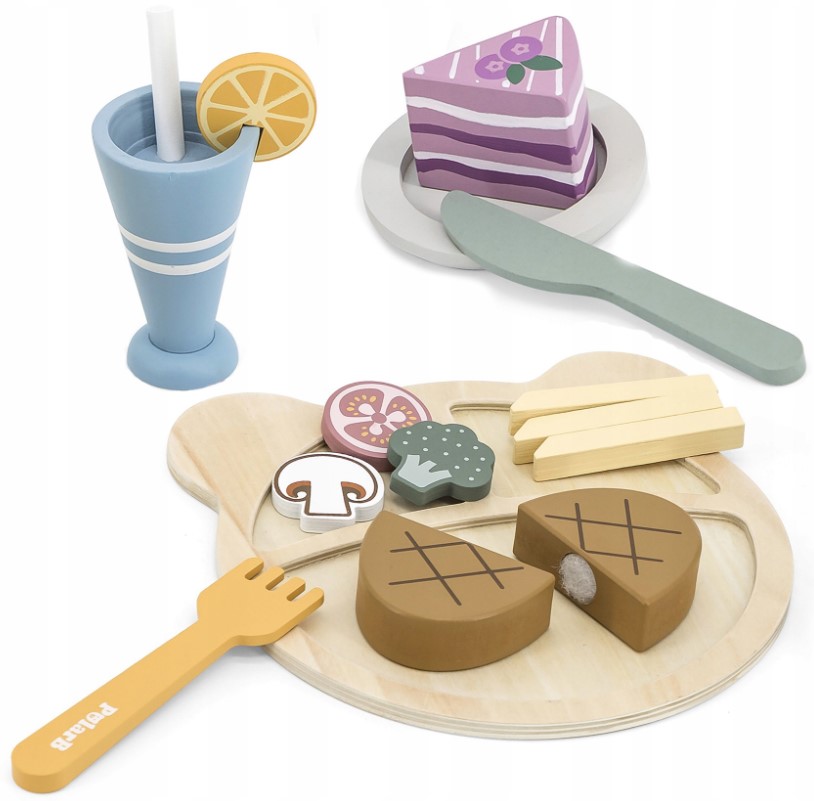 Dřevěná jídelní sada na oběd,