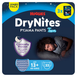 DRY NITES® Jumbo Natahovací kalhotky pro chlapce od 13+ let 33 kusů