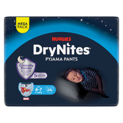 DRY NITES Mega Natahovací kalhotky chlapecké 4-7 let 26 kusů