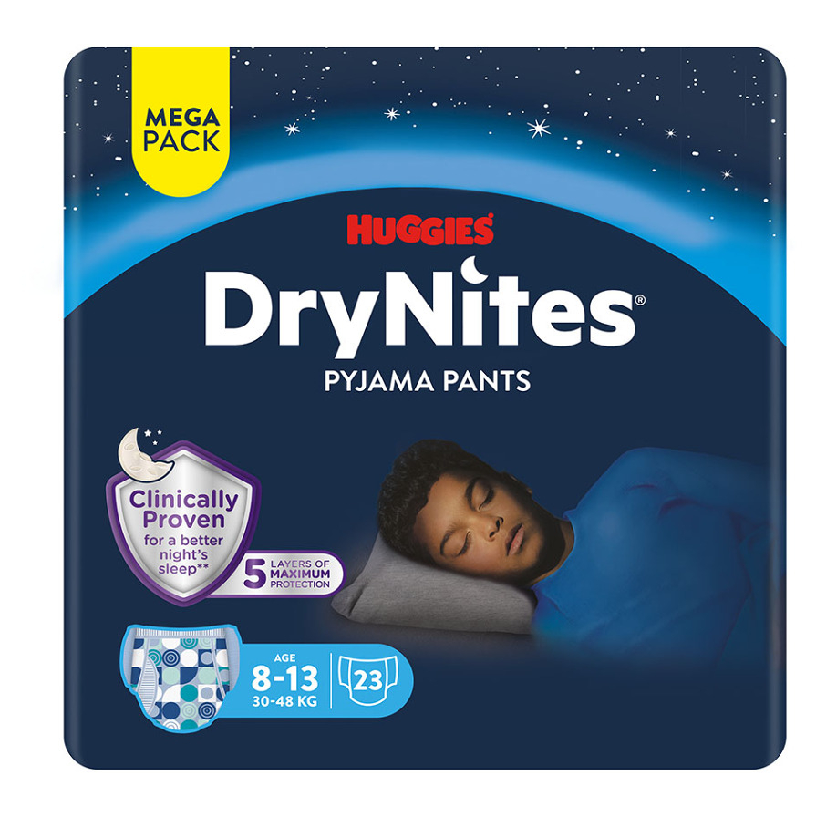 DRY NITES® Mega Natahovací kalhotky pro chlapce 8-13 let 23 kusů