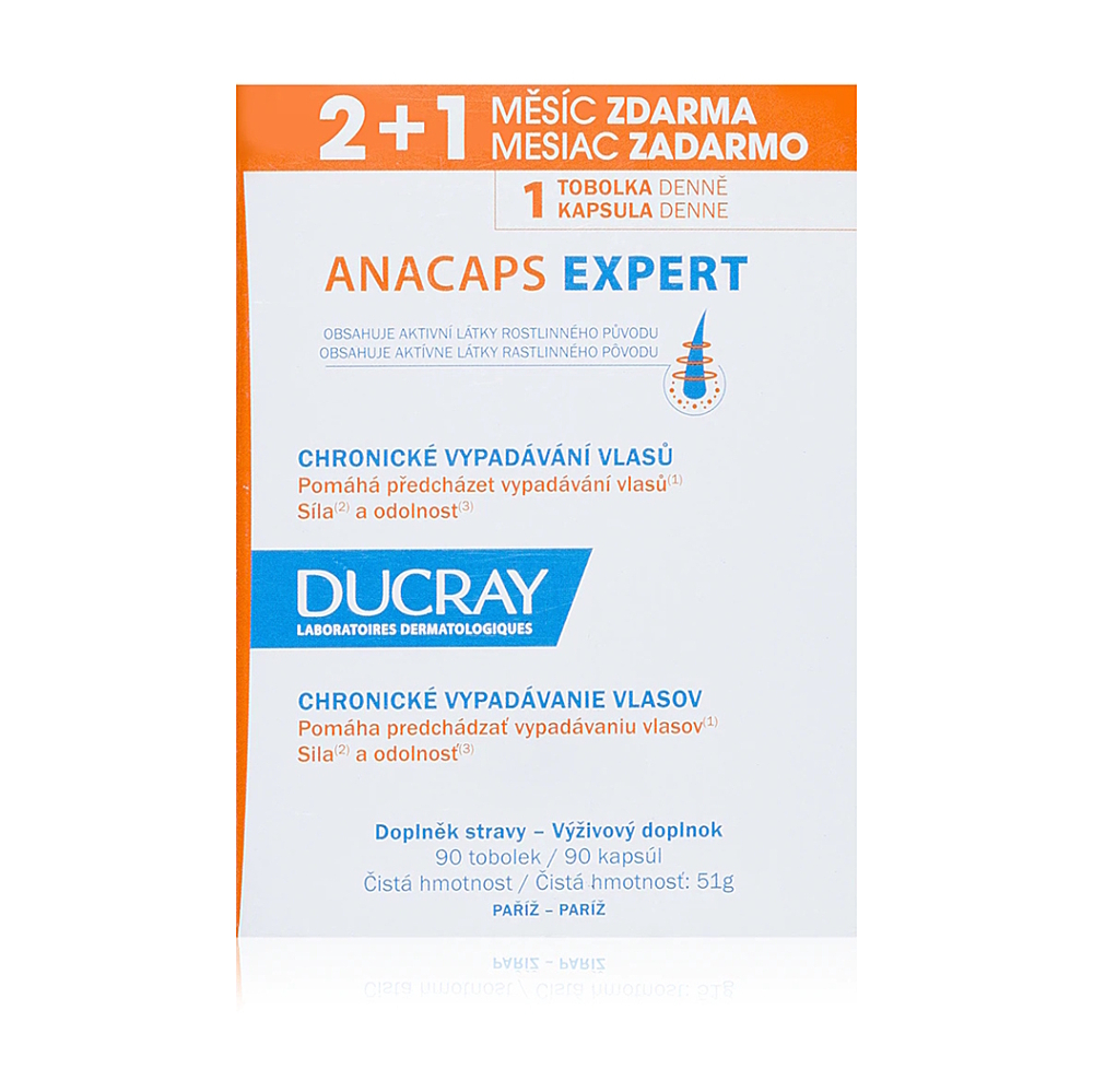 DUCRAY Anacaps Expert-chronické vypadávání vlasů 90 kusů