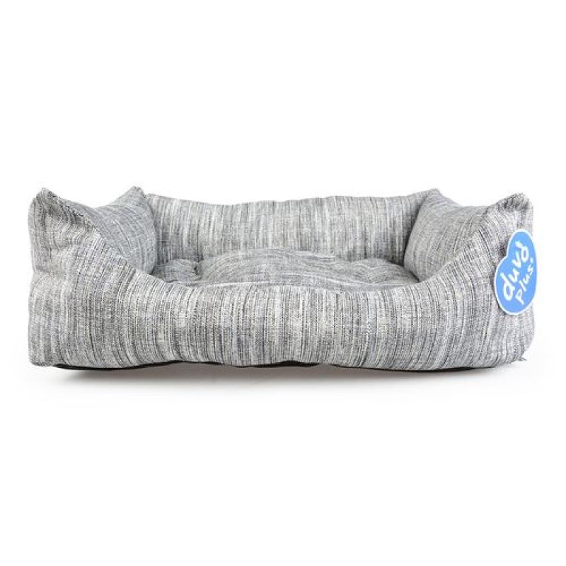 Duvo+ Měkký pelíšek pro psy s extra hrubým polštářem 70x60x18cm šedý