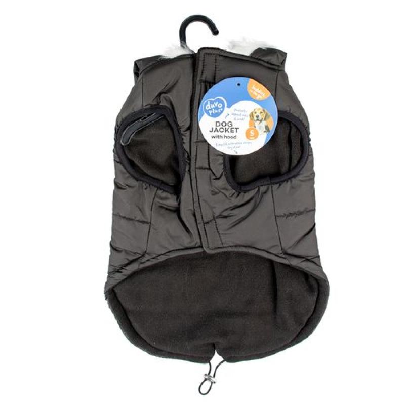 Duvo+ zimní bunda s kapucí pro psy XS 30cm černá
