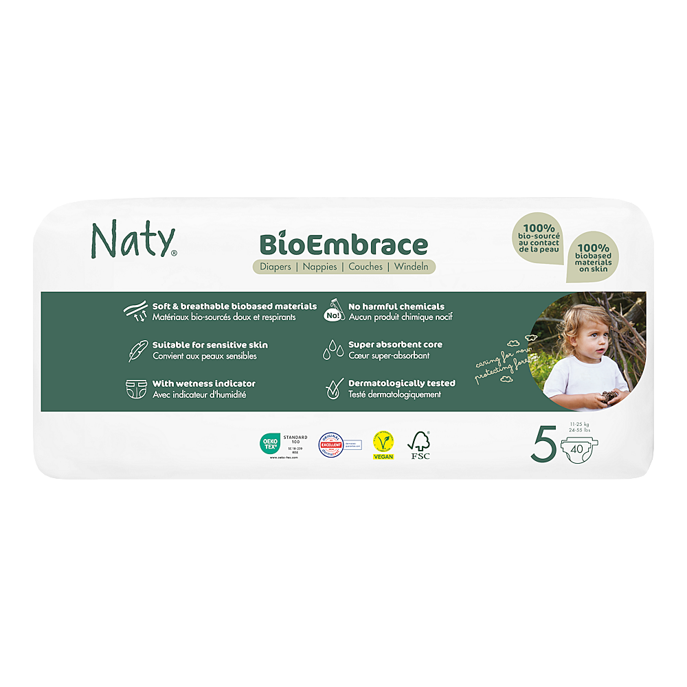 ECO BY NATY Bioembrace  junior plenky economy pack 11 - 25 kg 40 kusů