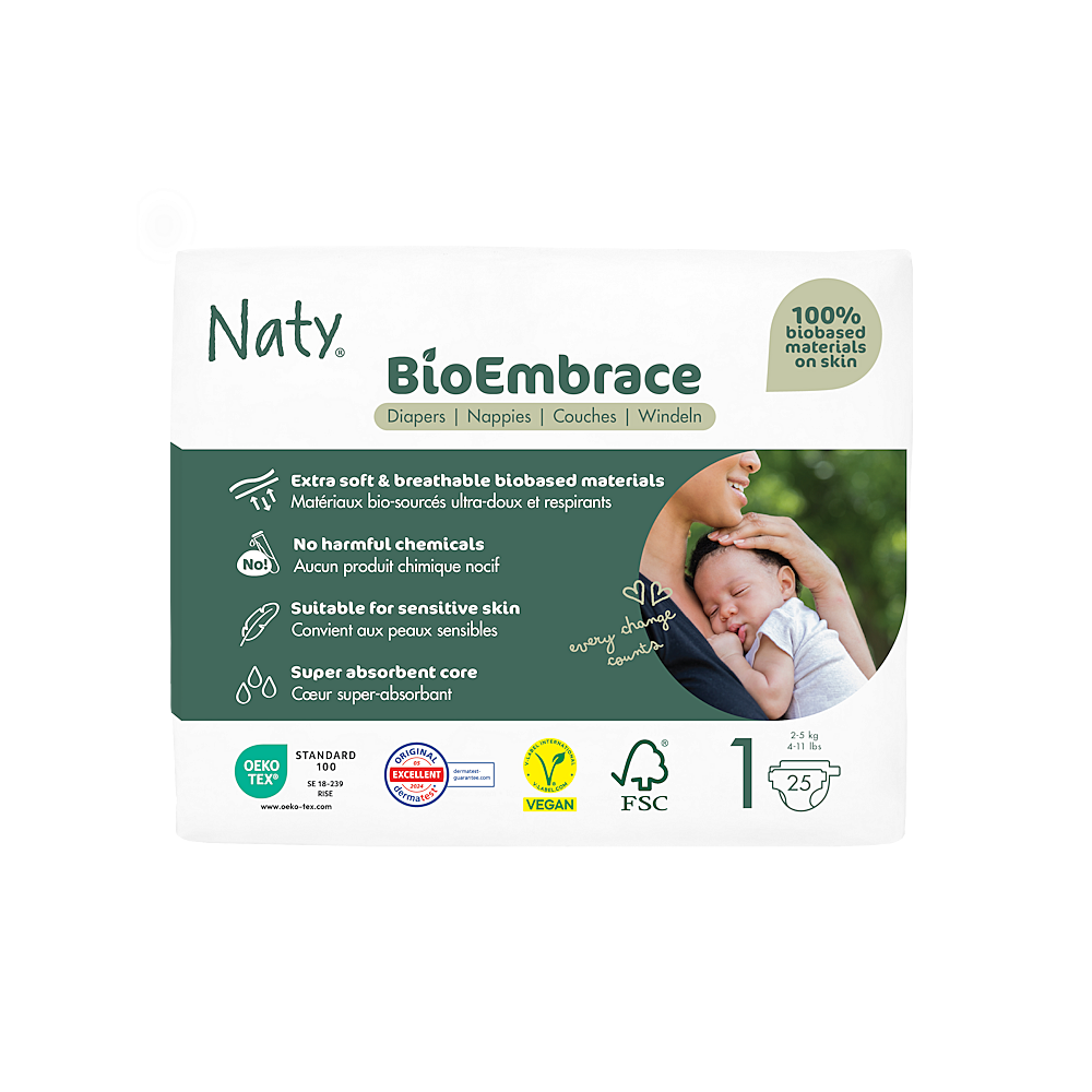 ECO BY NATY Bioembrace newborn plenky 2-5 kg 25 kusů