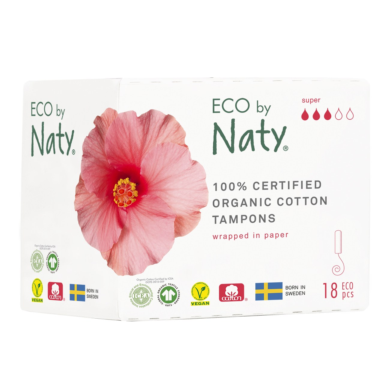 ECO BY NATY Dámské ECO tampóny super 18 ks
