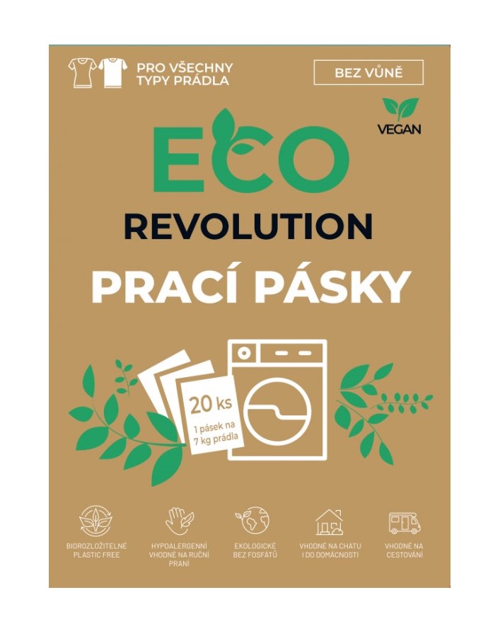 EcoRevolution Prací pásky bez vůně 20 ks