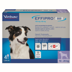 EFFIPRO DUO 134/40 mg spot-on pro psy M (10-20 kg) 1,34 ml 4 pipety