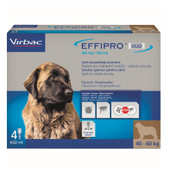 EFFIPRO DUO 402/120 mg spot-on pro psy XL (40-60 kg) 4,02 ml 4 pipety