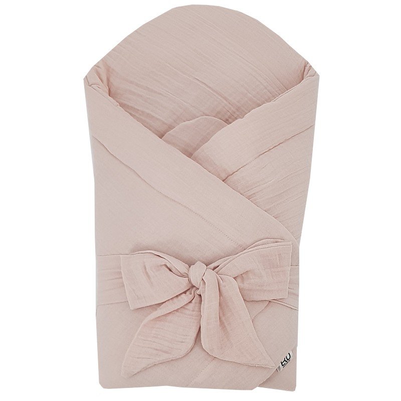 Eko Zavinovačka mušelínová bez vyztužení Powder pink 75x75 cm