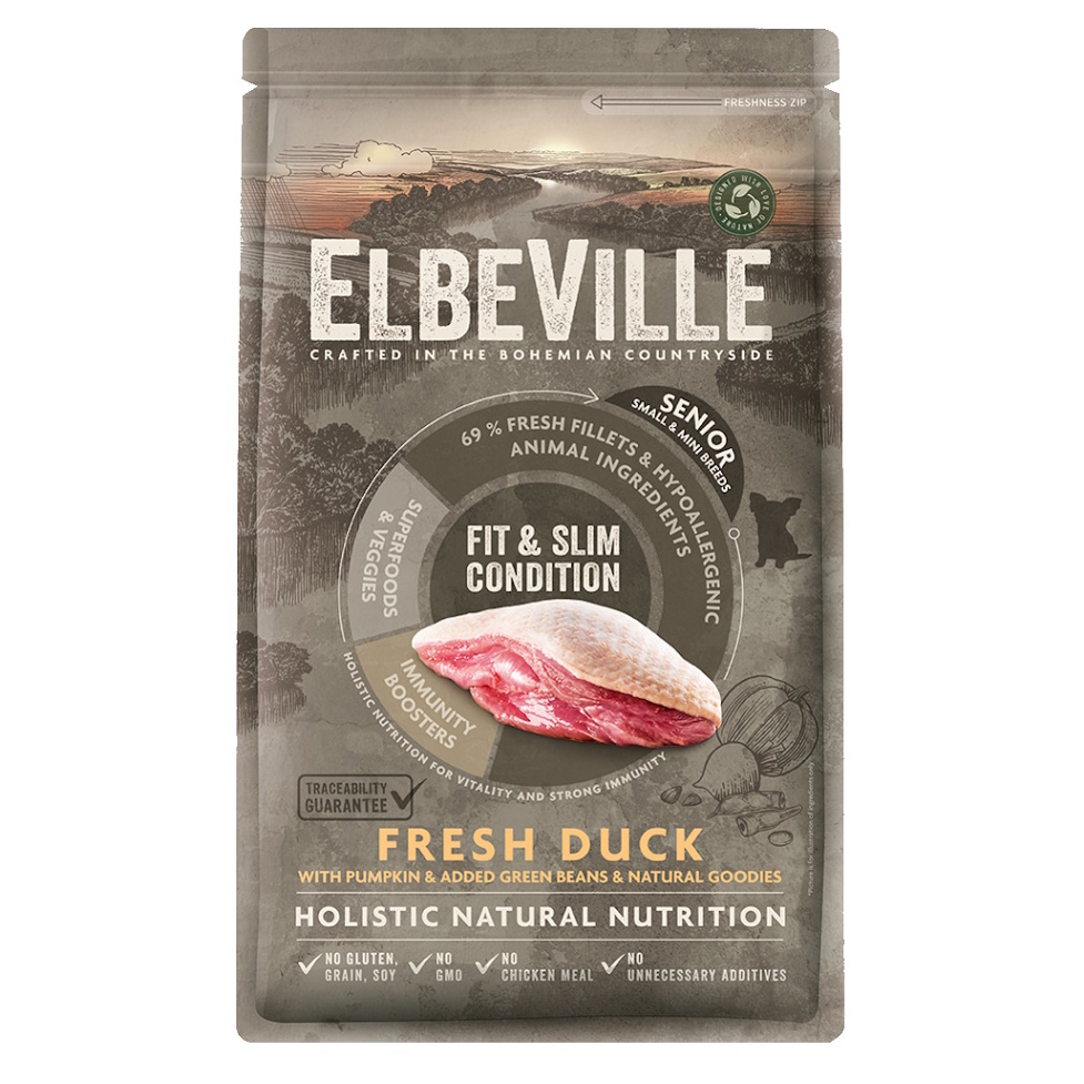 ELBEVILLE Fit and Slim Condition Fresh Duck granule pro psy, Hmotnost balení (g): 4 kg