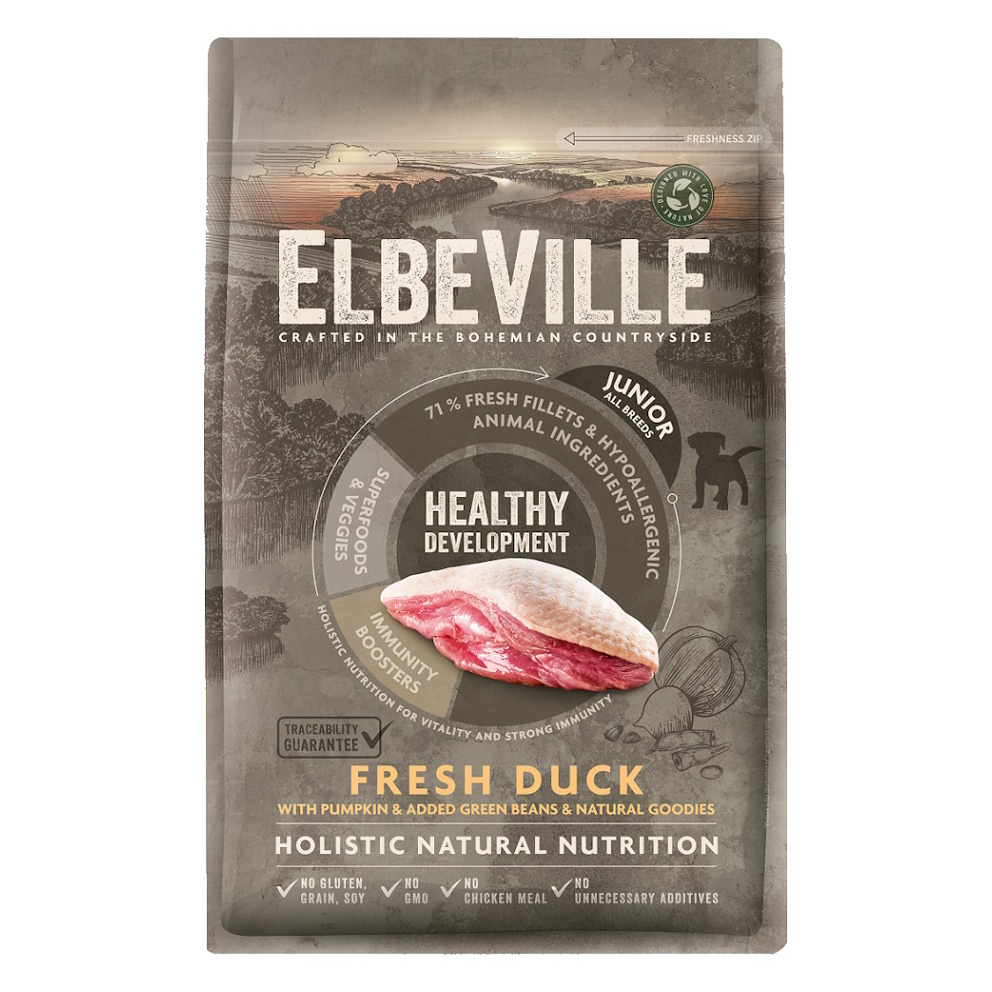 ELBEVILLE Healthy Development Fresh Duck granule pro štěňata 1 ks, Hmotnost balení (g): 11,4 kg