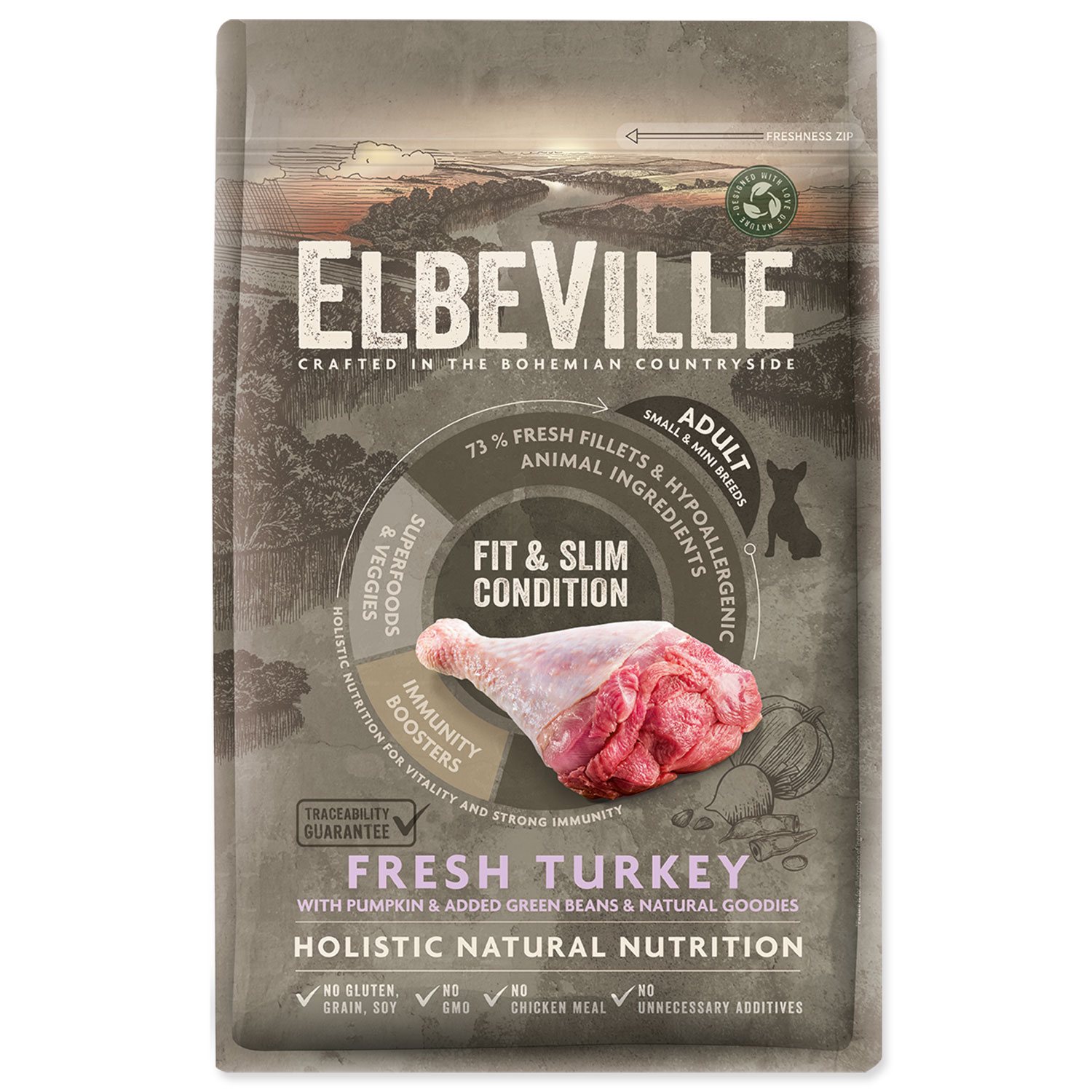 ELBEVILLE Krmivo Adult Mini Fit and Slim Condition Fresh Turkey 4kg
