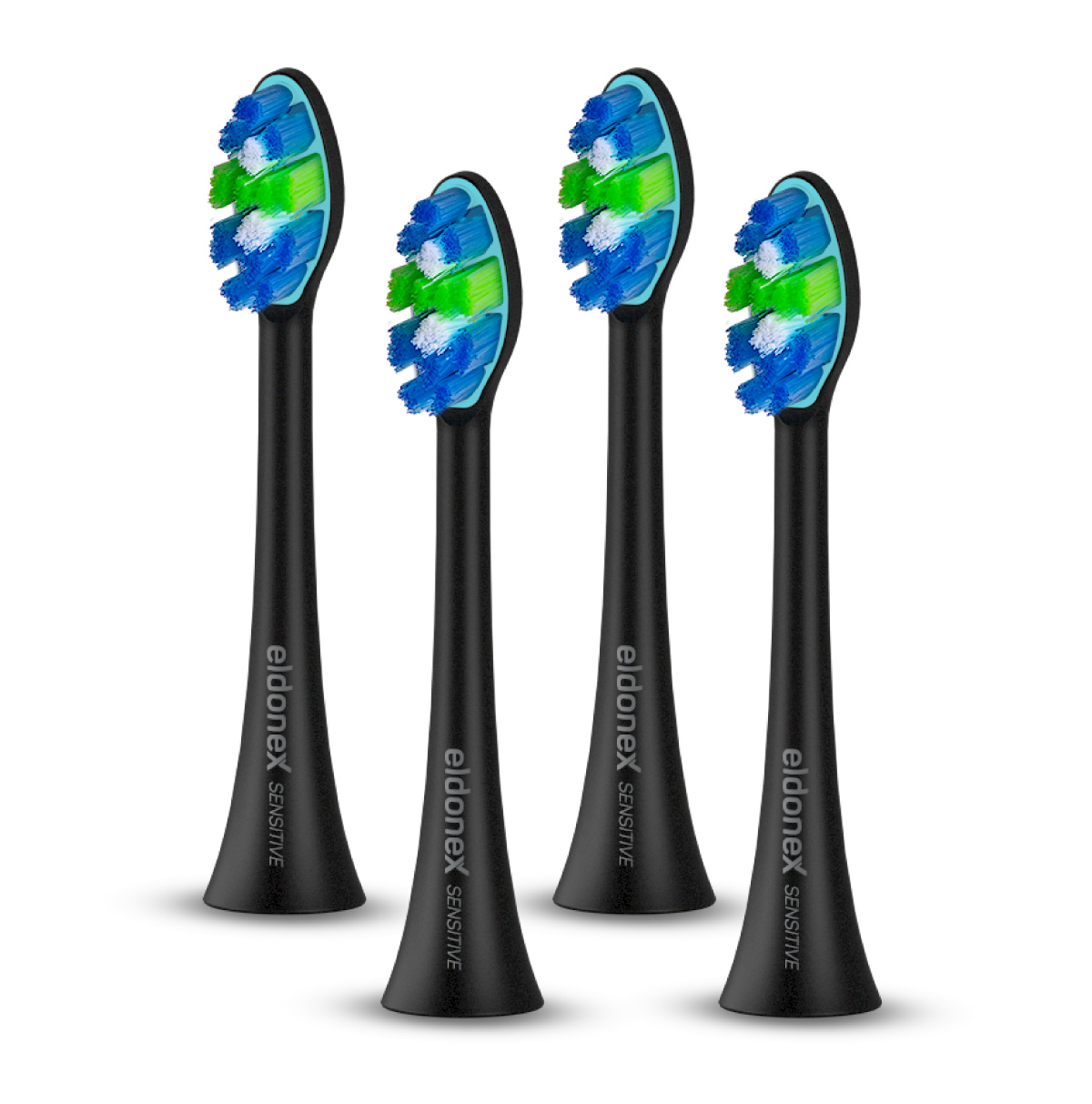 Eldonex SonicPro SENSITIVE náhradní hlavice 4 ks černé