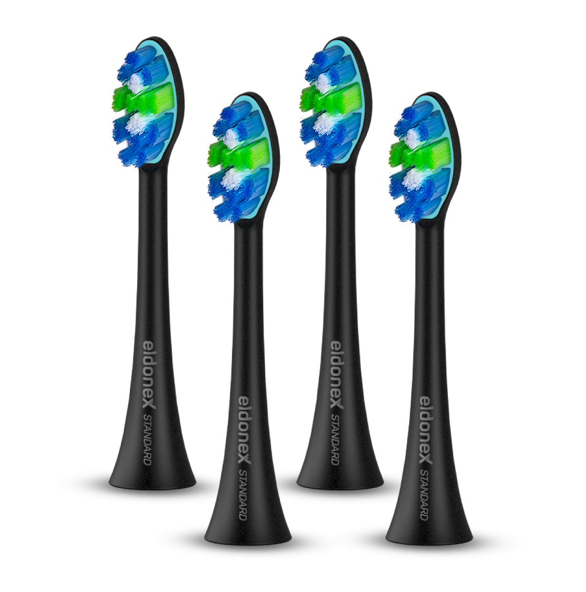 Eldonex SonicPro STANDARD náhradní hlavice 4 ks černé