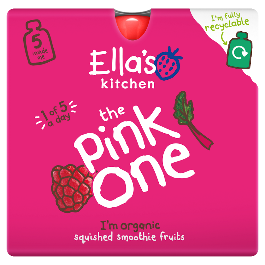 ELLA'S KITCHEN BIO Pink one ovocné smoothie s rebarborou 5 x 90 g