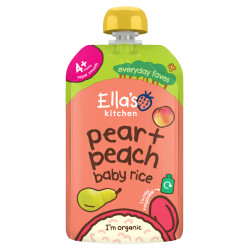 ELLA'S KITCHEN Dětská rýže, hruška a broskve BIO 120 g