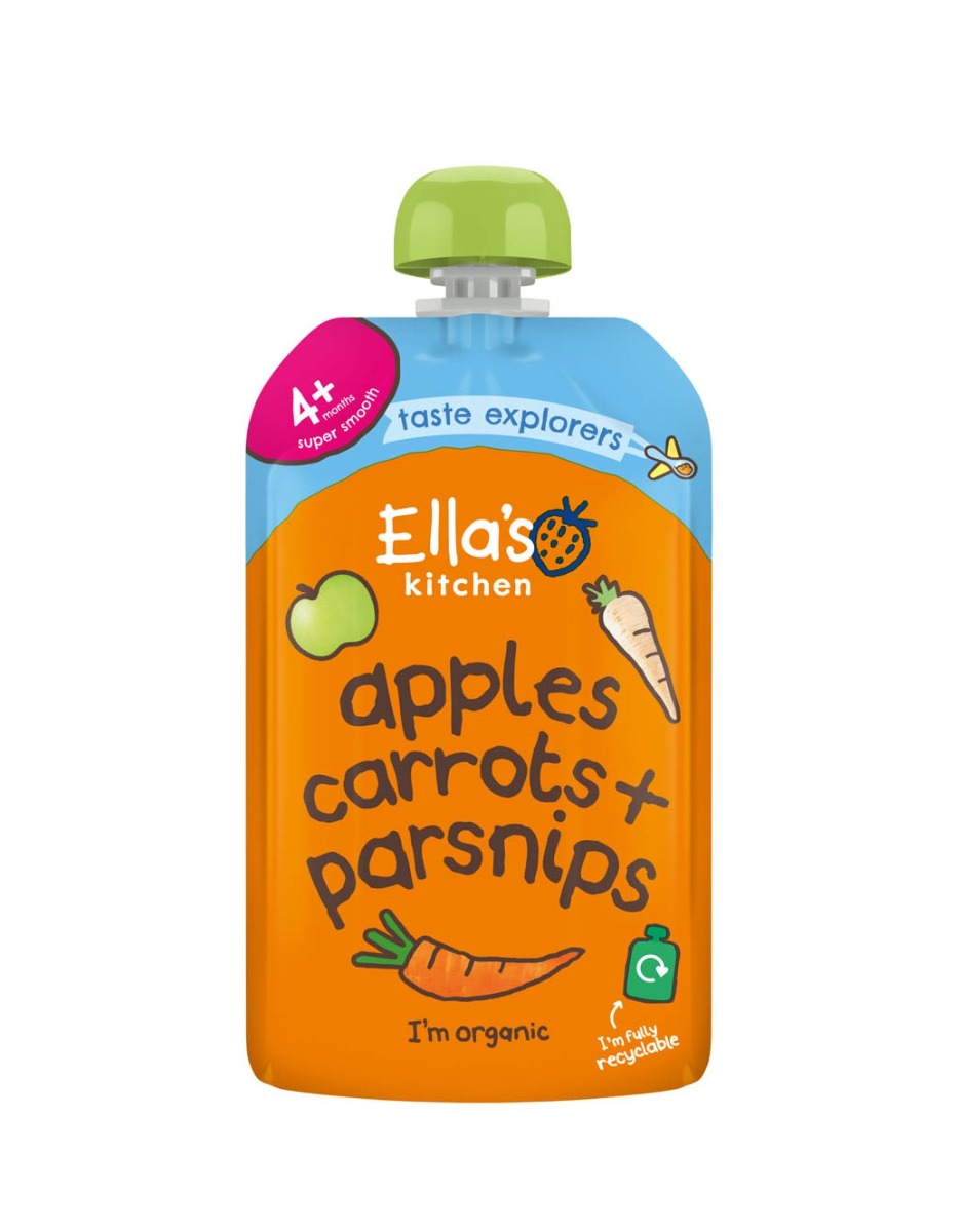 Ellas Kitchen BIO Mrkev, jablko a pastinák kapsička 120 g