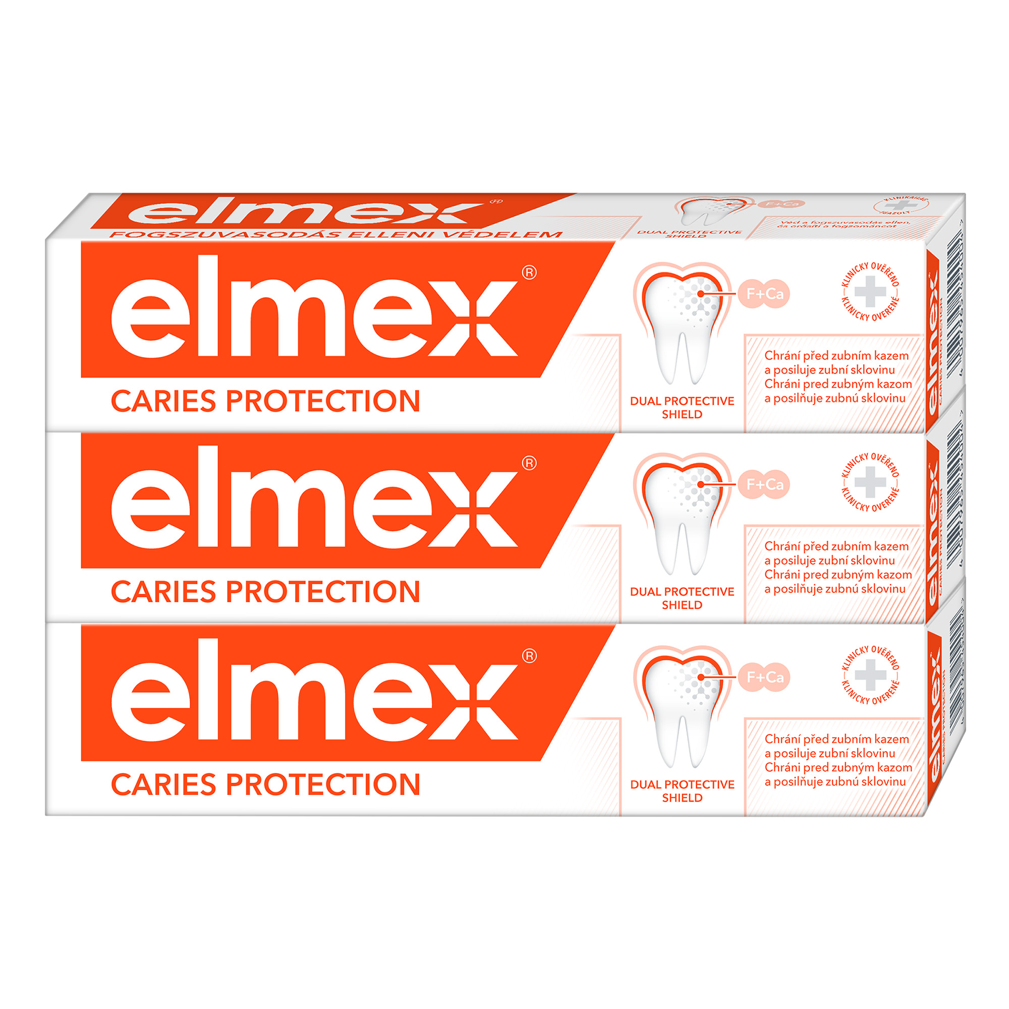 ELMEX Caries Protection zubní pasta proti zubnímu kazu triopack 3 x 75 ml
