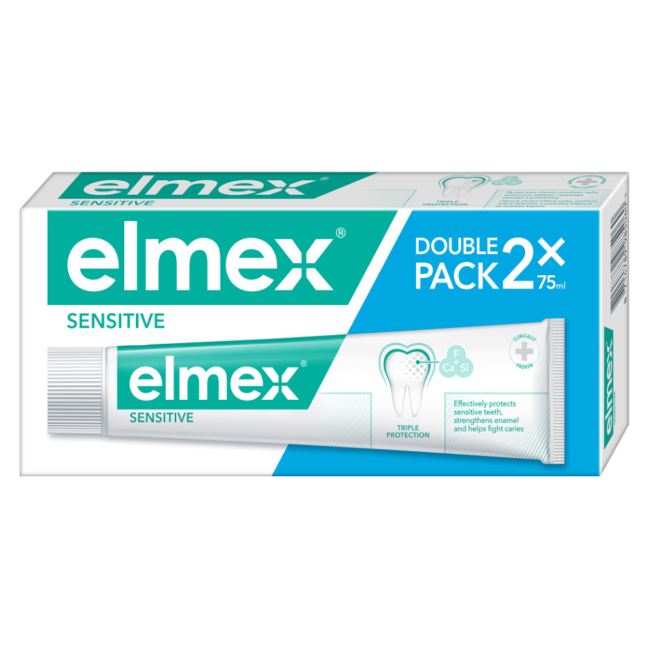 ELMEX Sensitive Zubní pasta pro citlivé zuby 2x 75 ml