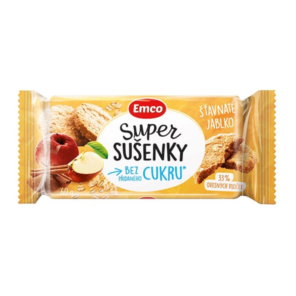 Emco Super sušenky šťavnaté jablko 60 g