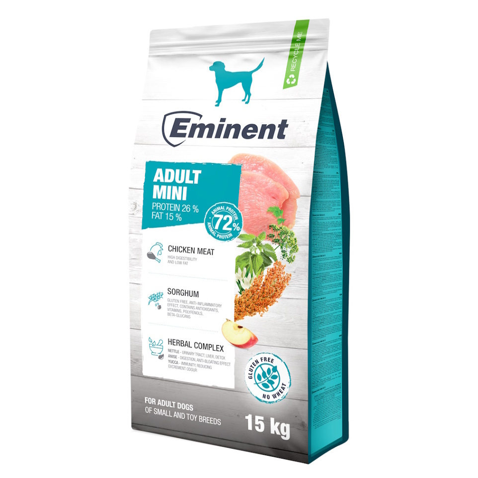EMINENT Adult Mini 26/15 granule pro malá a trpasličí plemena psů, Hmotnost balení: 15 kg