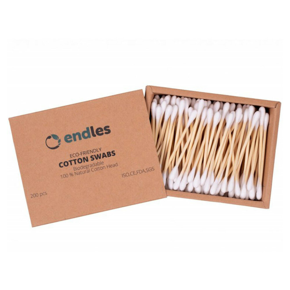 ENDLES BY ECONEA Vatové tyčinky do uší 200 ks