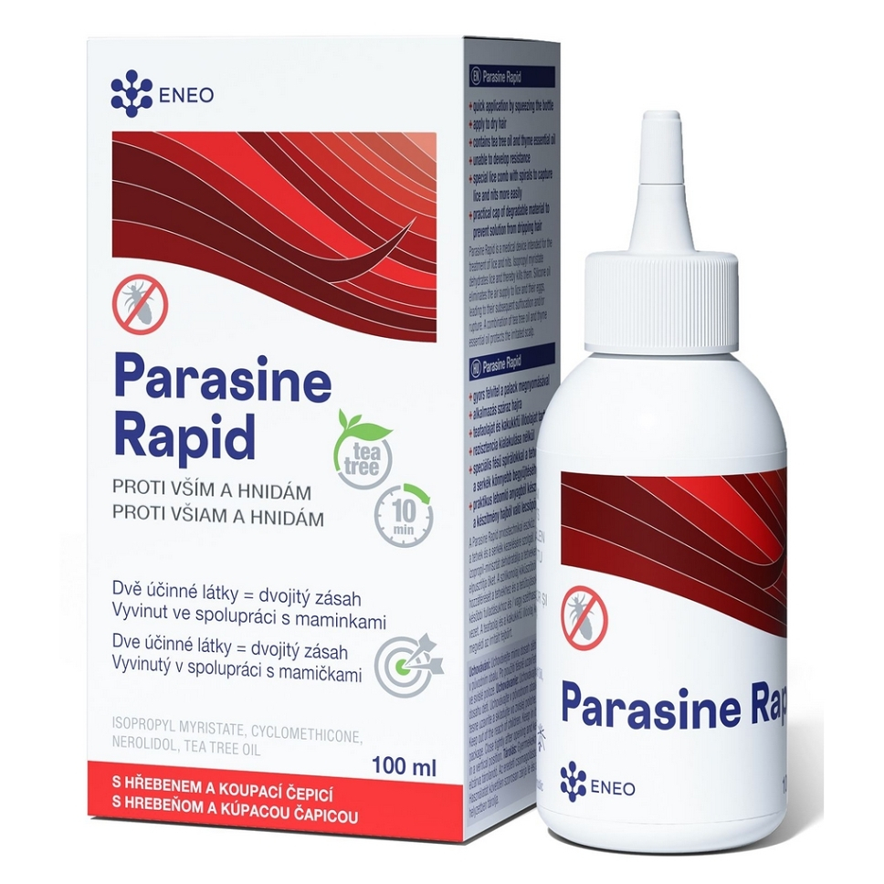 ENEO Parasine rapid 100 ml speciální hřeben a čepice