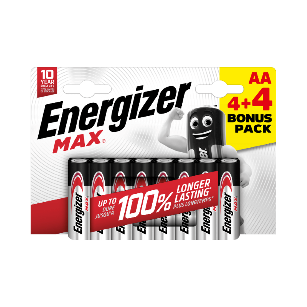 Energizer Max AA baterie 4+4 ks