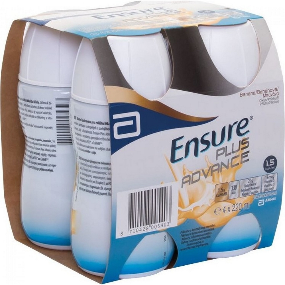 ENSURE PLUS Příchuť banánová 4 x 220 ml