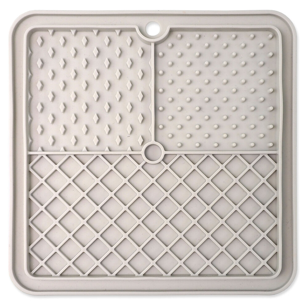 EPIC PET Lick & Snack lízací podložka čtverec světle šedý 20 x 20 cm