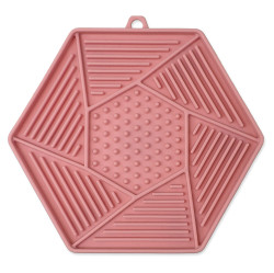 EPIC PET  Lick & Snack lízací podložka hexagon světle růžový 17 x 15 cm