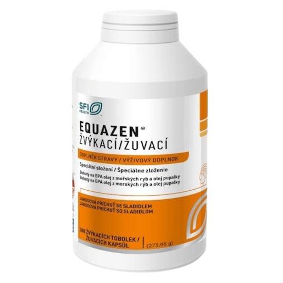 EQUAZEN S jahodovou příchutí 360 žvýkacích tobolek