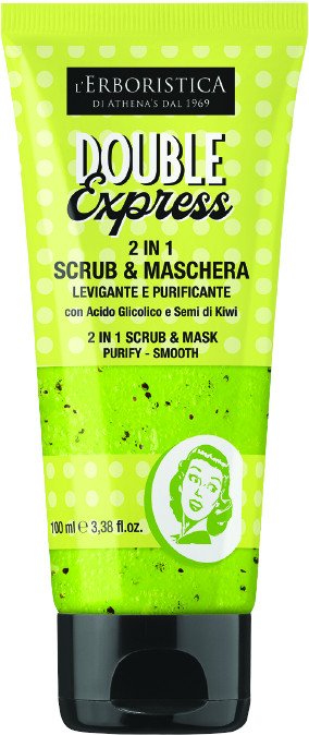 ERBORISTICA Double Express 2 in 1 Pleťová gomáž a maska čistící vyhlazující proti černým tečkám 100 ml