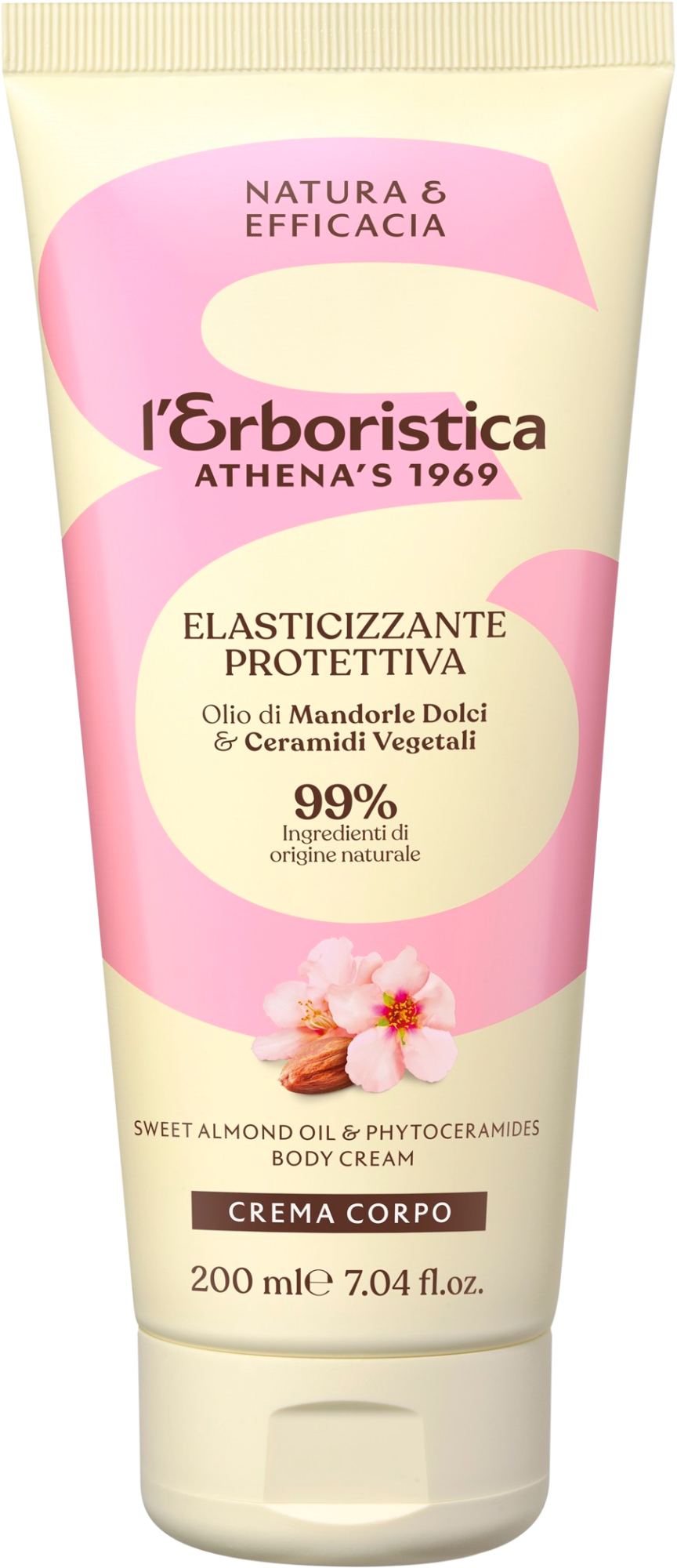 ERBORISTICA Tělový krém s mandlovým olejem hydratační elastikační 200 ml