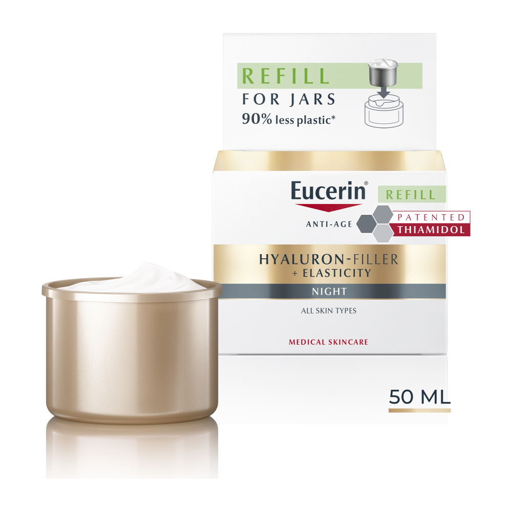 Eucerin Hyaluron-Filler + Elasticity noční krém proti vráskám 50 ml náhradní náplň