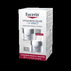 EUCERIN Hyaulor-Filler + 3x Effect Denní krém pre suchú pleť + Noční krém 2 x 50 ml