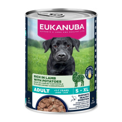 Eukanuba Adult konzerva bohatá na jehněčí s bramborami 400 g