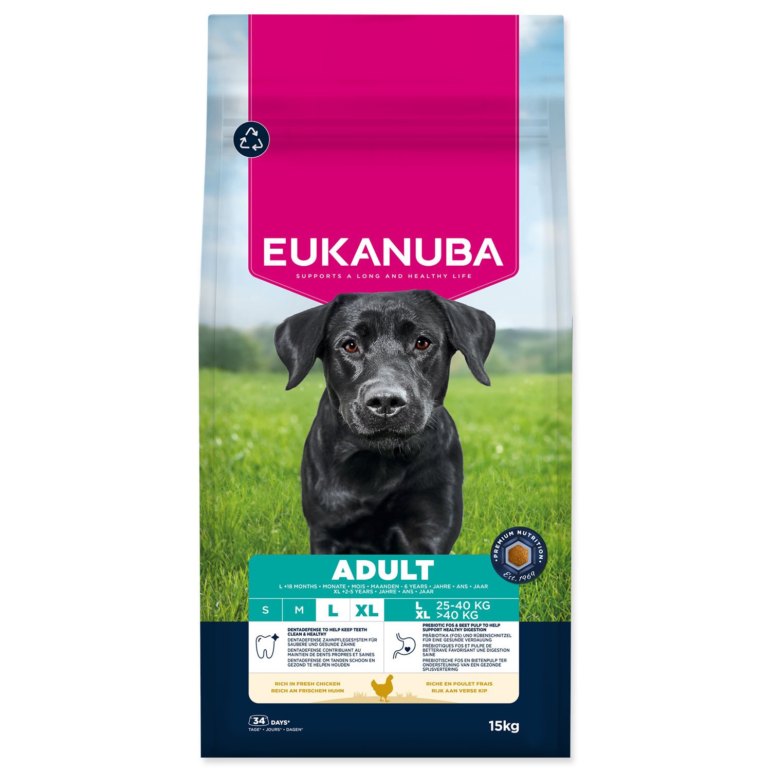Eukanuba Krmivo Adult Large rich in fresh chicken 15kg